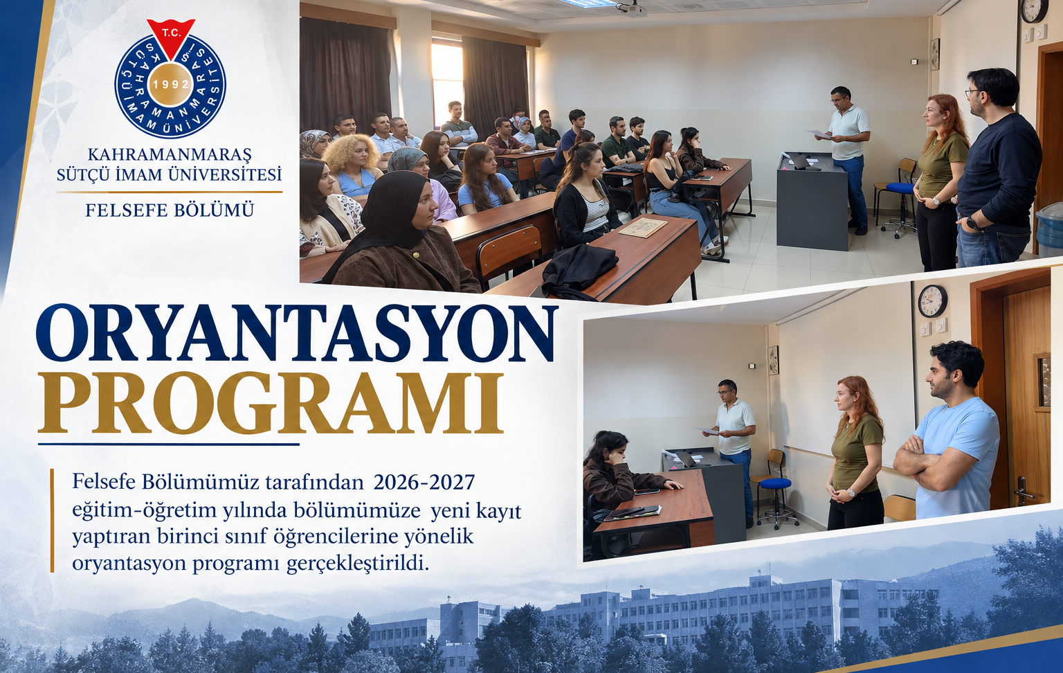 Felsefe Bölümünde Oryantasyon Programı Gerçekleştirildi